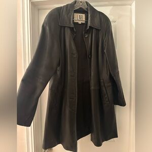 LNR Women's Classic Black Leather Jacket